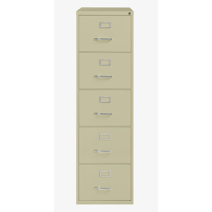 Image of Lorell Vertical File, 5-Drawer, Lgl, 18"x26-1/2"x61-3/8", Putty