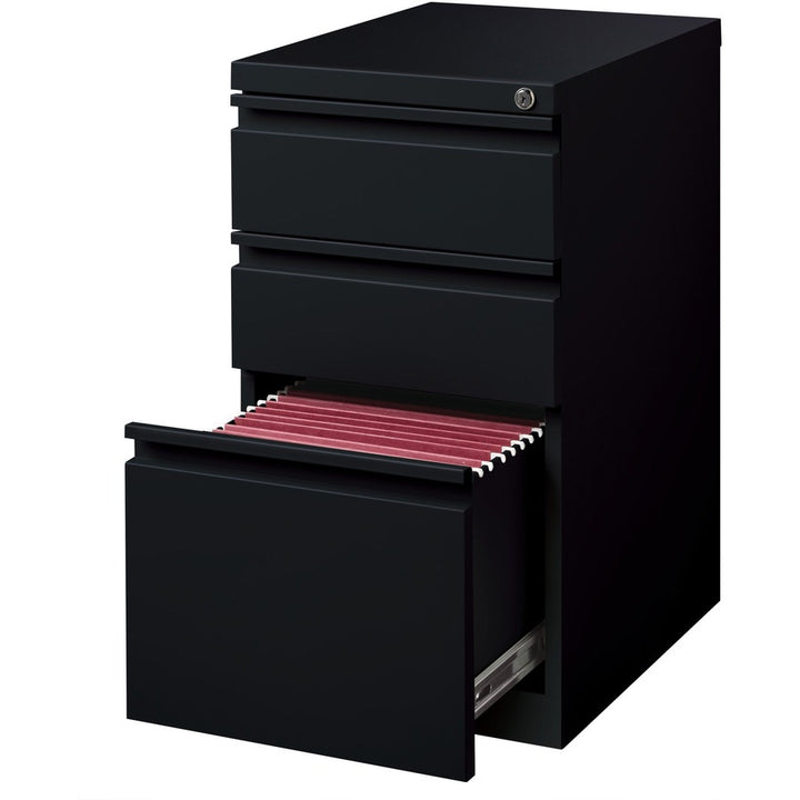 Image of Lorell Pedestal File, B/B/F, Mobile, 15"x19-7/8"x27-3/4", Black