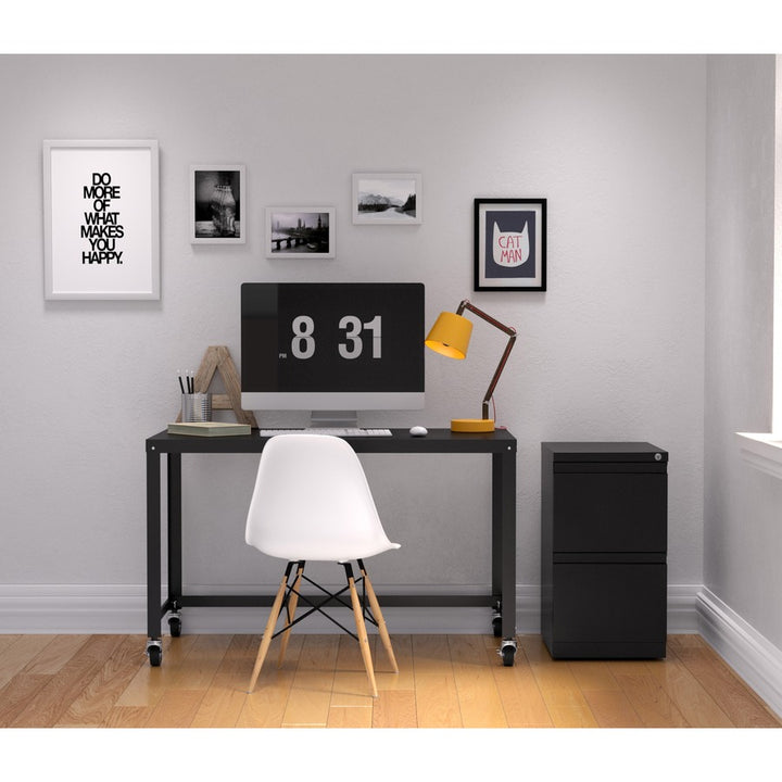 Image of Lorell Pedestal File, F/F, Mobile, 15"x19-7/8"x27-3/4", Black