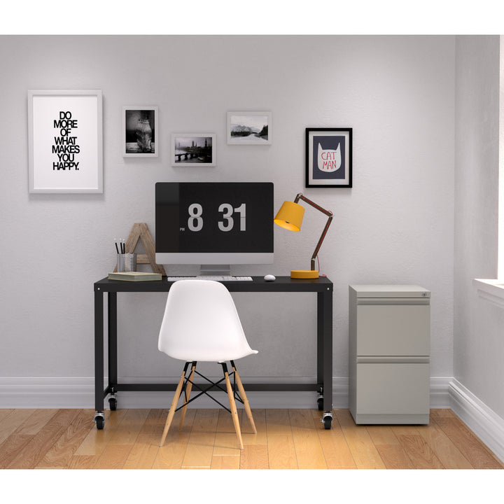Image of Lorell Pedestal File, F/F, Mobile, 15"x19-7/8"x27-3/4", Light Gray