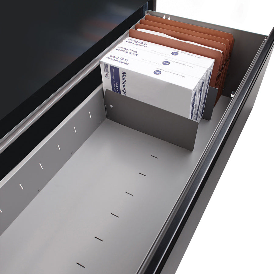 Image of Lorell Lateral Files Divider Kit, 12.38"x5", 10/BX, Platinum Gray