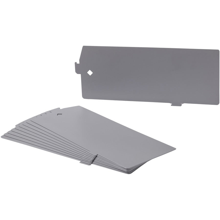 Image of Lorell Lateral Files Divider Kit, 12.38"x5", 10/BX, Platinum Gray