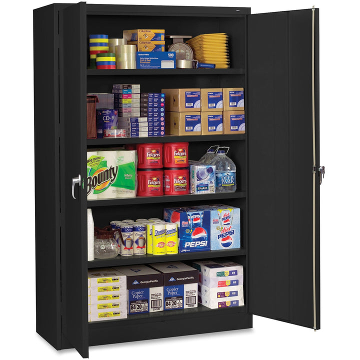 Image of Tennsco Assembled Jumbo Steel Storage Cabinet, 48w X 24d X 78h, Black