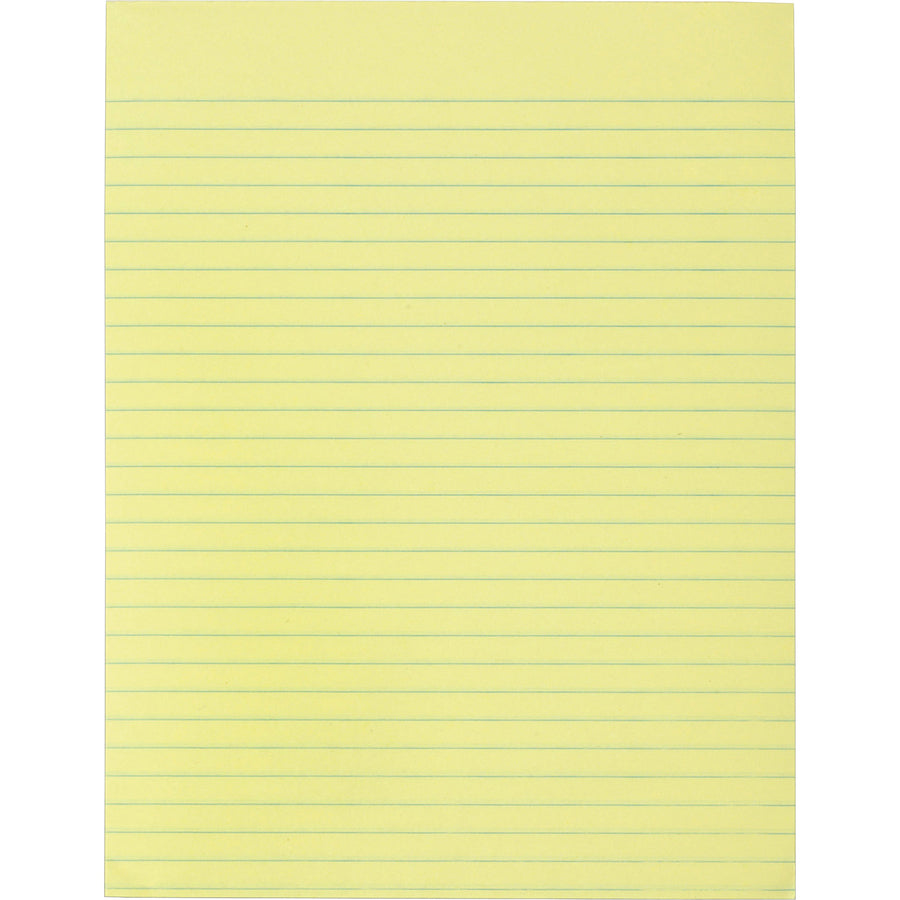Image of Business Source Memorandum Pads,8-1/2"x11",Wide Ruled, 50Shts/PD, Canary
