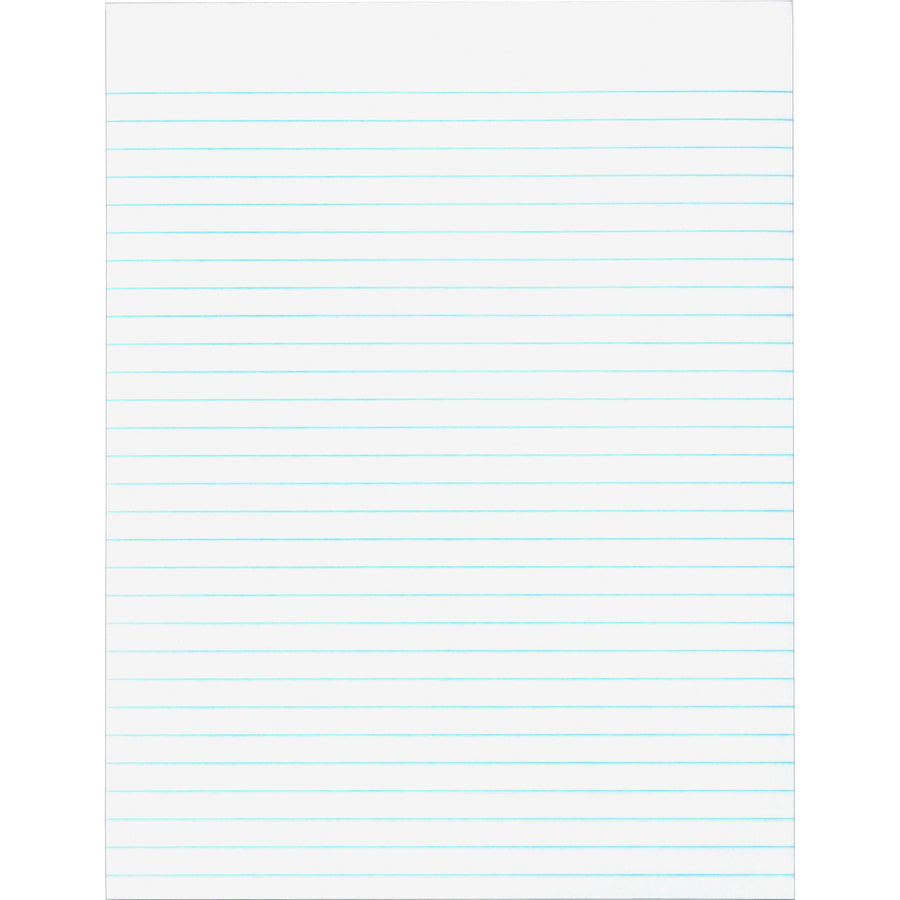 Image of Business Source Memorandum Pads, 8-1/2"x11",Wide Ruled, 50Shts/PD, White