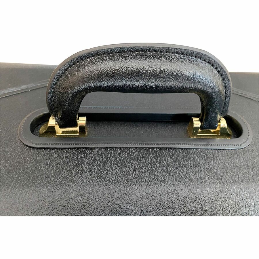 Image of Lorell 61613 Travel/Luggage Case (Roller) Travel Essential, Book, File Folder, Black, Vinyl Body, Handle, 14" H x 22" W x 8" Depth, 1 Each