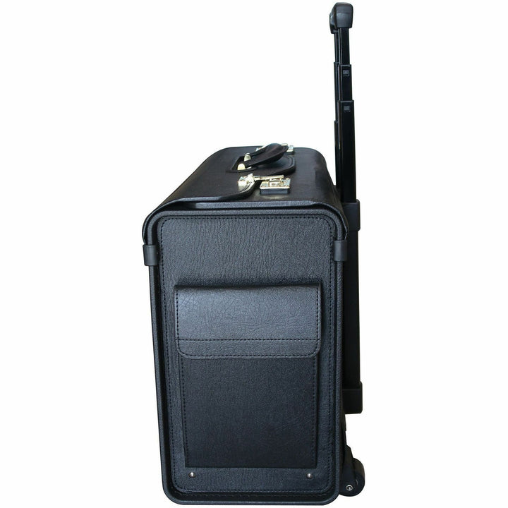Image of Lorell 61613 Travel/Luggage Case (Roller) Travel Essential, Book, File Folder, Black, Vinyl Body, Handle, 14" H x 22" W x 8" Depth, 1 Each
