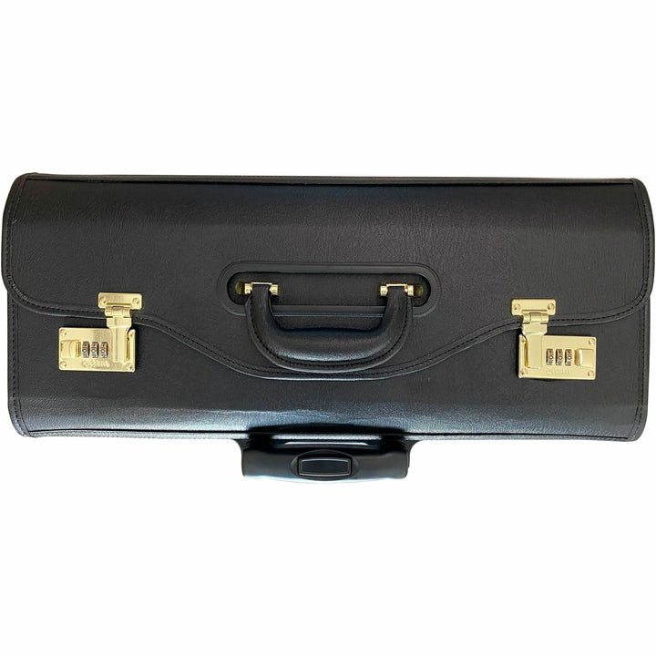 Image of Lorell 61613 Travel/Luggage Case (Roller) Travel Essential, Book, File Folder, Black, Vinyl Body, Handle, 14" H x 22" W x 8" Depth, 1 Each