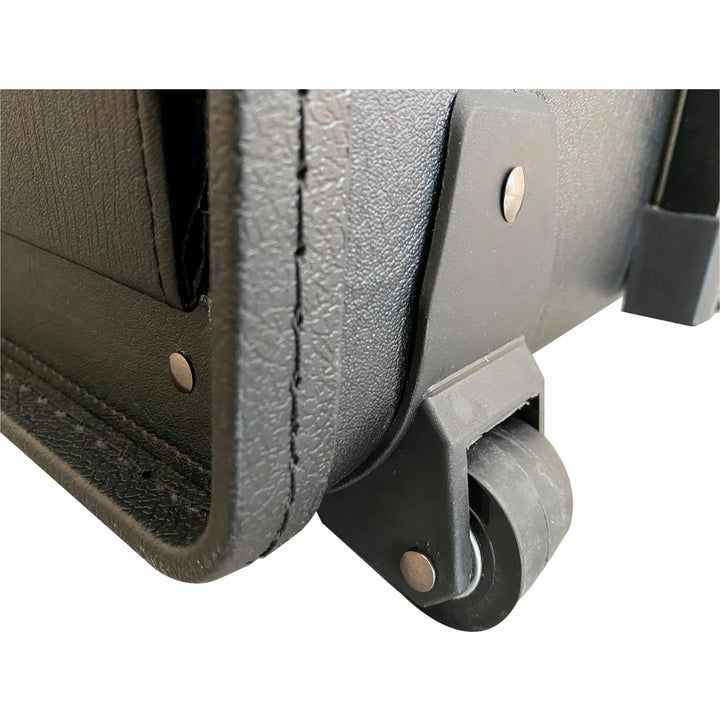 Image of Lorell 61613 Travel/Luggage Case (Roller) Travel Essential, Book, File Folder, Black, Vinyl Body, Handle, 14" H x 22" W x 8" Depth, 1 Each