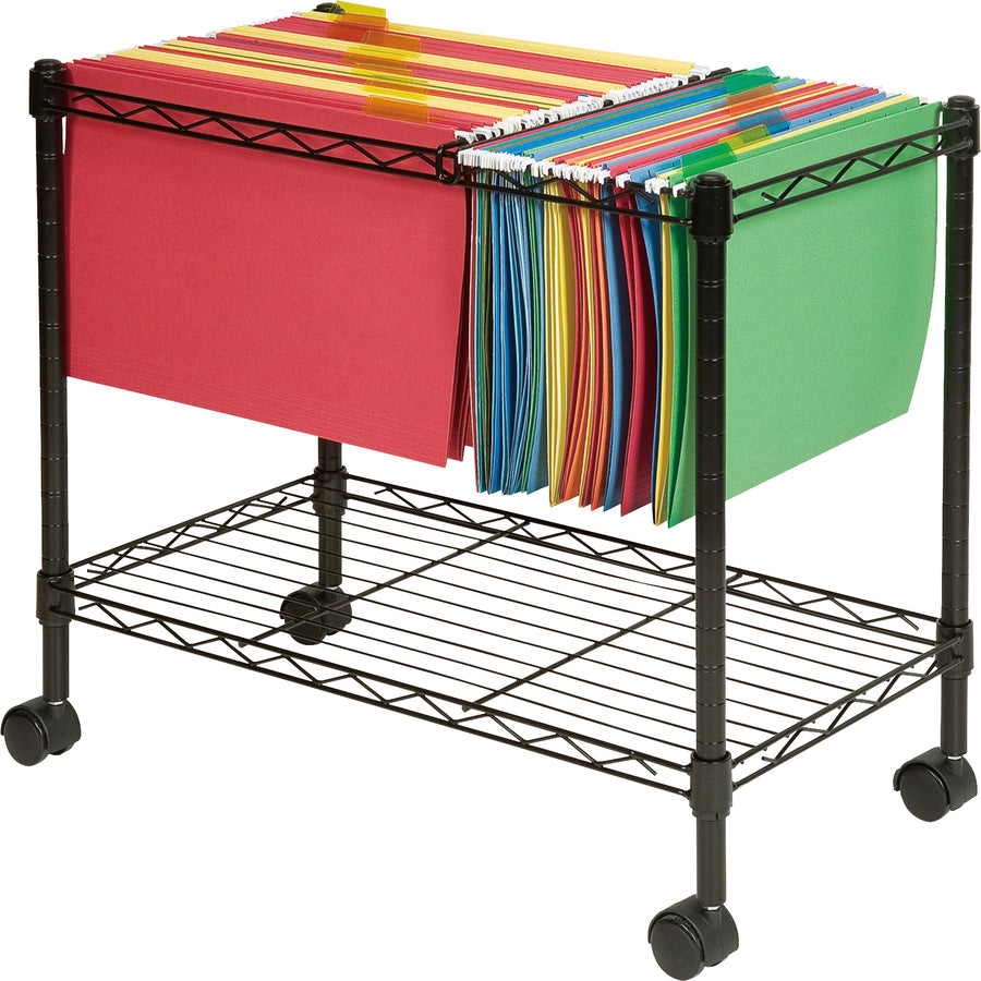Image of Lorell Mobile Filing Cart, Ltr/Lgl, 12-7/8"x25-3/4"x20-1/2", Black