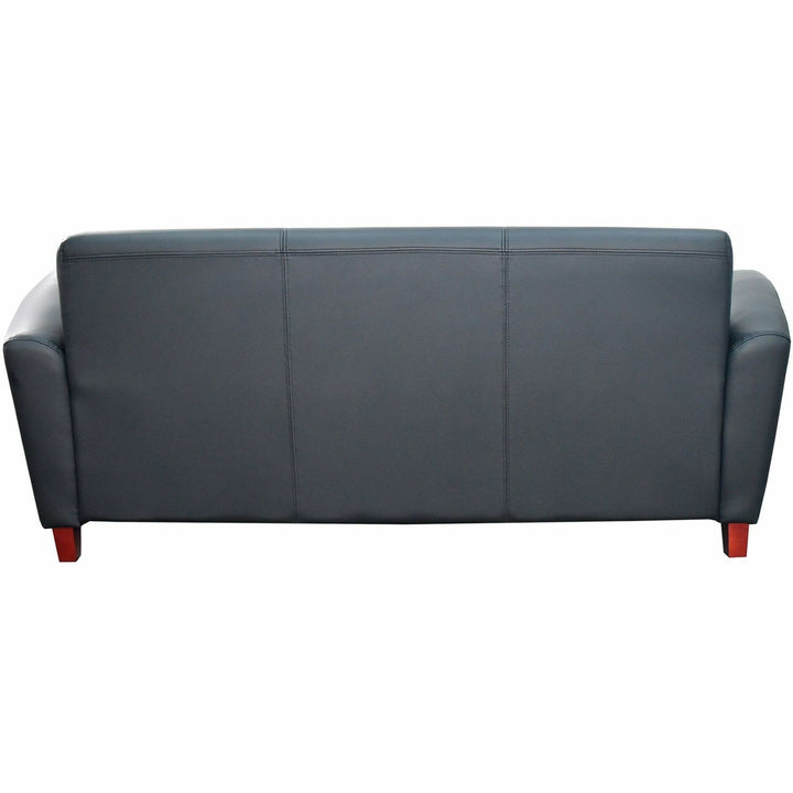 Image of Lorell Reception Sofa, 75"x34-1/2"x31-1/4", Black Leather