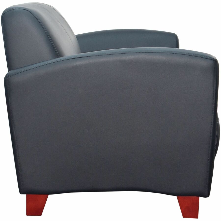 Image of Lorell Reception Sofa, 75"x34-1/2"x31-1/4", Black Leather
