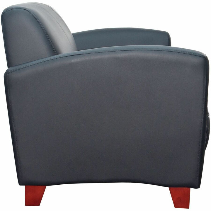 Image of Lorell Reception Sofa, 75"x34-1/2"x31-1/4", Black Leather