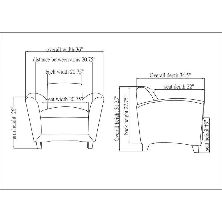 Image of Lorell Reception Chair, Bonded, 36"x34-1/2"x31-1/4", Black Leather