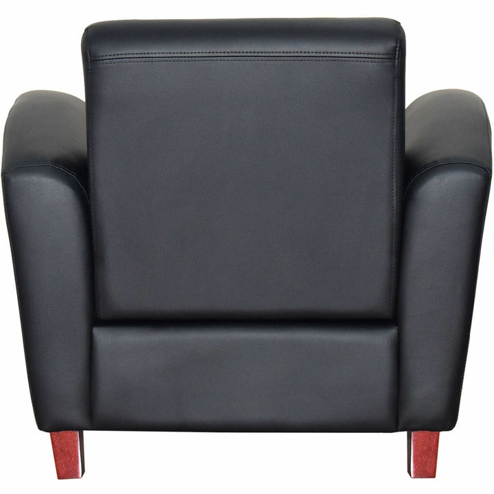 Image of Lorell Reception Chair, Bonded, 36"x34-1/2"x31-1/4", Black Leather