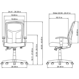 Image of Lorell High-Back Chair,Exec,Swivel,28-1/2"x28-1/2"x45",Black