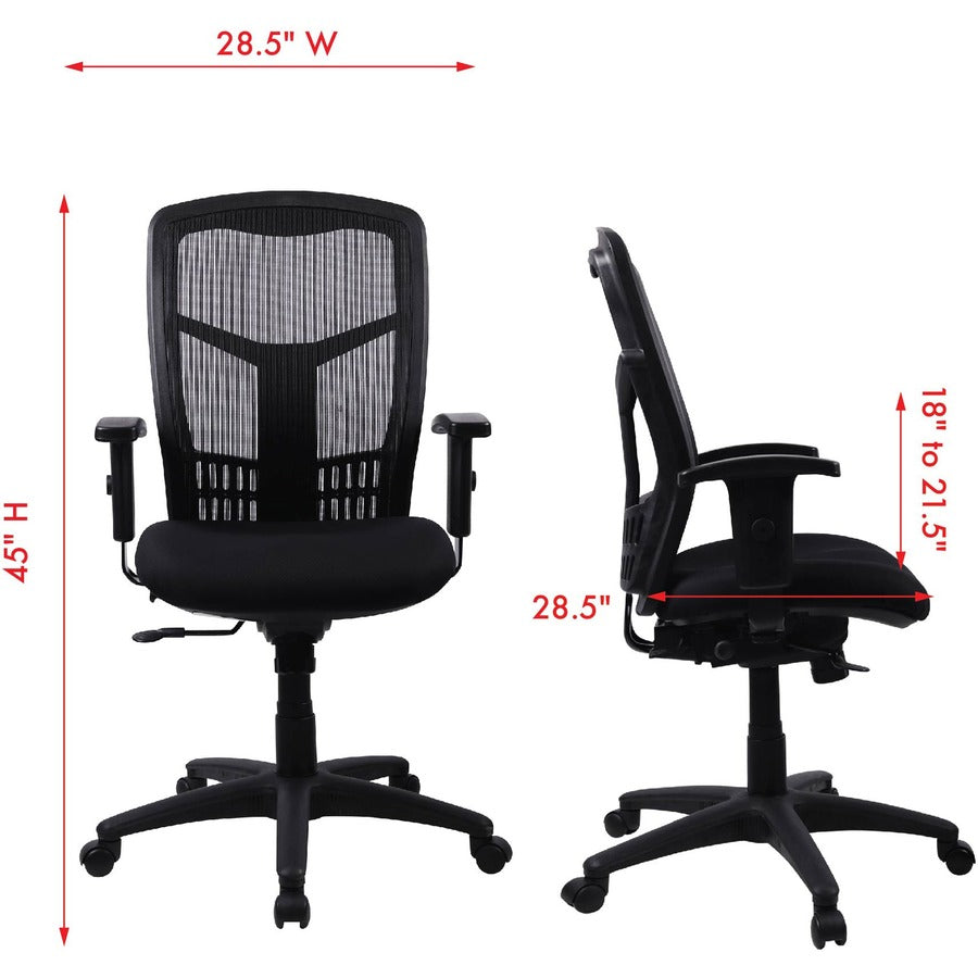 Image of Lorell High-Back Chair,Exec,Swivel,28-1/2"x28-1/2"x45",Black