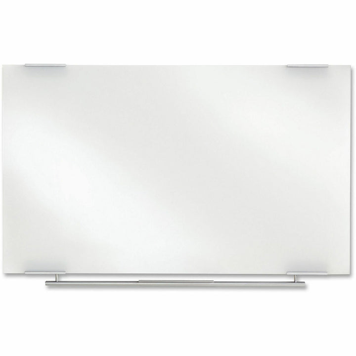 Image of Iceberg Clarity Glass Dry Erase Board with Aluminum Trim, 60" x 36", White Surface, Satin Aluminum Frame