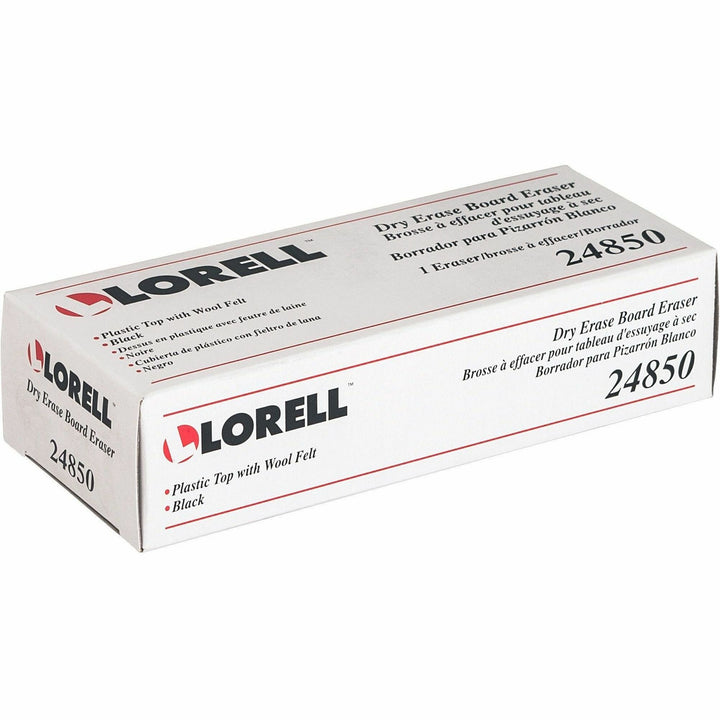 Image of Lorell Board Eraser,Dry-erase,Wool Felt,2-3/16"x5-3/16"x1-5/16",BK