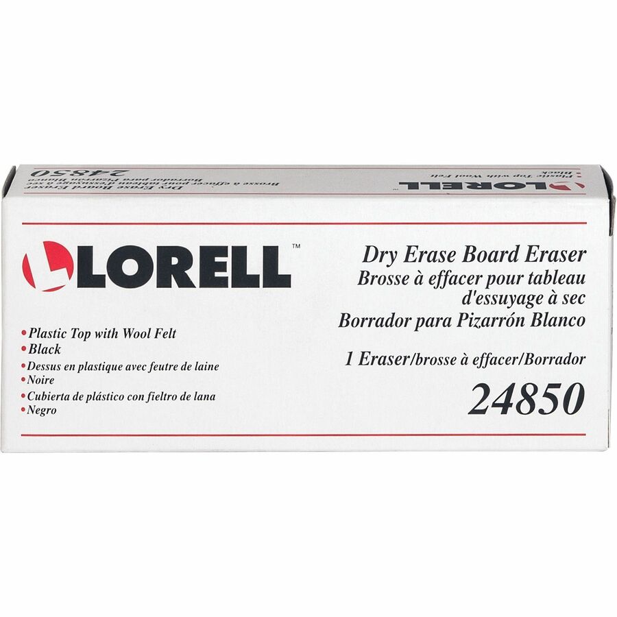 Image of Lorell Board Eraser,Dry-erase,Wool Felt,2-3/16"x5-3/16"x1-5/16",BK