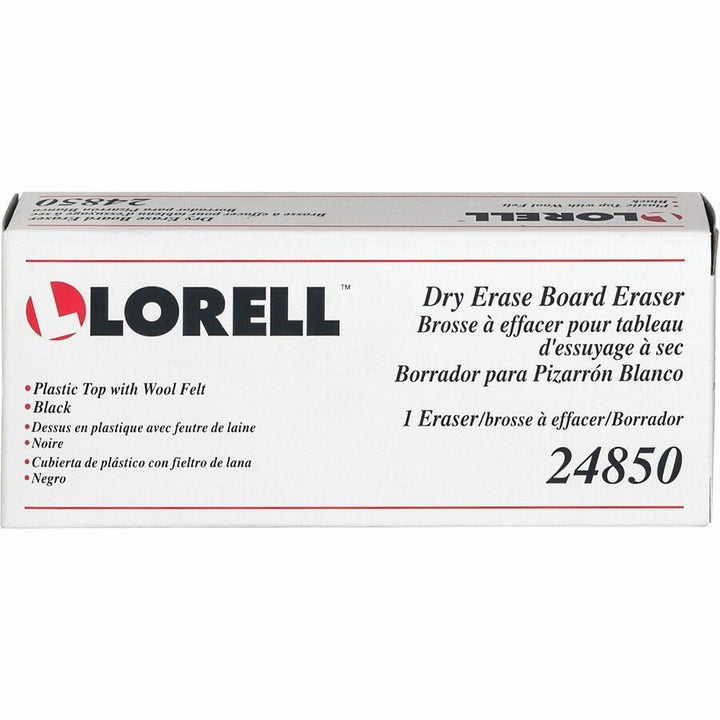 Image of Lorell Board Eraser,Dry-erase,Wool Felt,2-3/16"x5-3/16"x1-5/16",BK