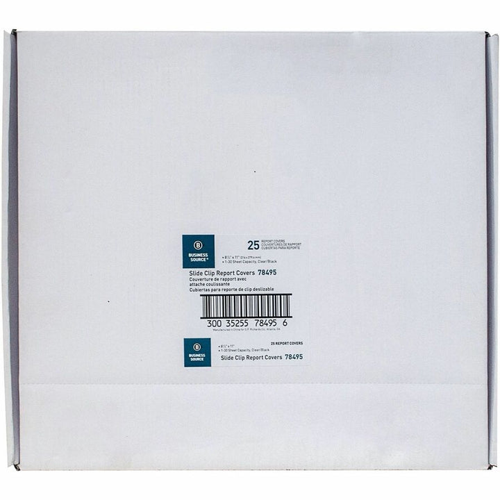 Image of Business Source Report Cover, Side Clip, 30 Sht Cap, 8-1/2"x11", Black