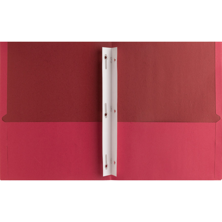 Image of Business Source 2-Pocket Folders, 100 Sh Cap, Ltr, 9-1/2"x11", 25/BX, RD