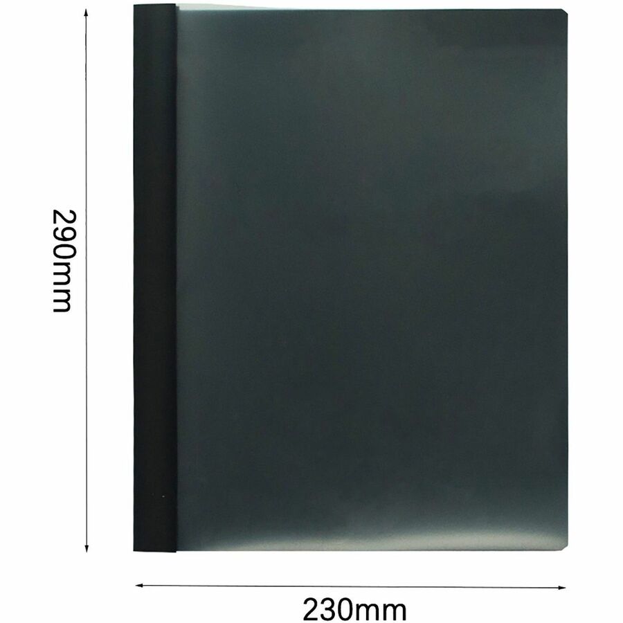 Image of Business Source Report Covers, Clear Front, 1/2" Cap, 8-1/2"x11", 25/BX, BK