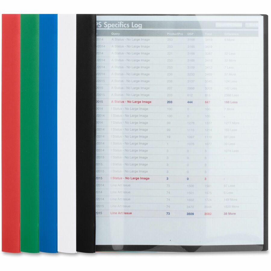 Image of Business Source Report Covers, Clear Front, 1/2" Cap, 8-1/2"x11", 25/BX, DBE
