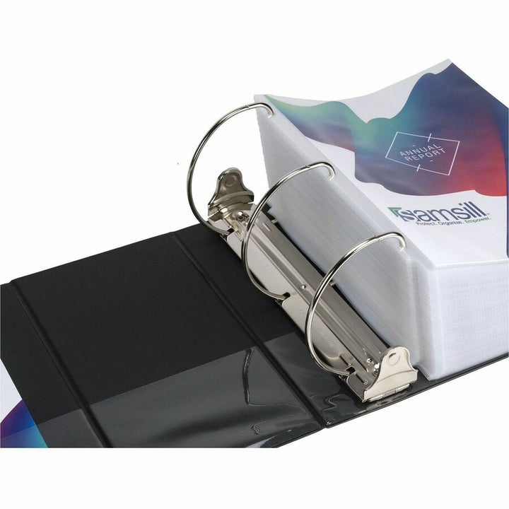 Image of Samsill® Nonstick D-Ring View Binder, 3 Rings, 6" Capacity, 11 X 8.5, Black