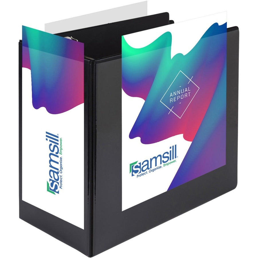 Image of Samsill® Nonstick D-Ring View Binder, 3 Rings, 6" Capacity, 11 X 8.5, Black