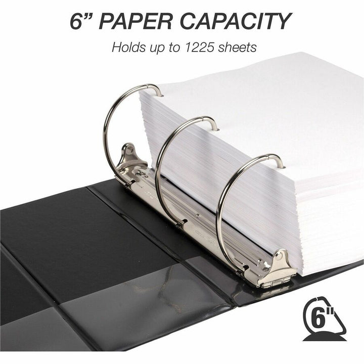 Image of Samsill® Nonstick D-Ring View Binder, 3 Rings, 6" Capacity, 11 X 8.5, Black