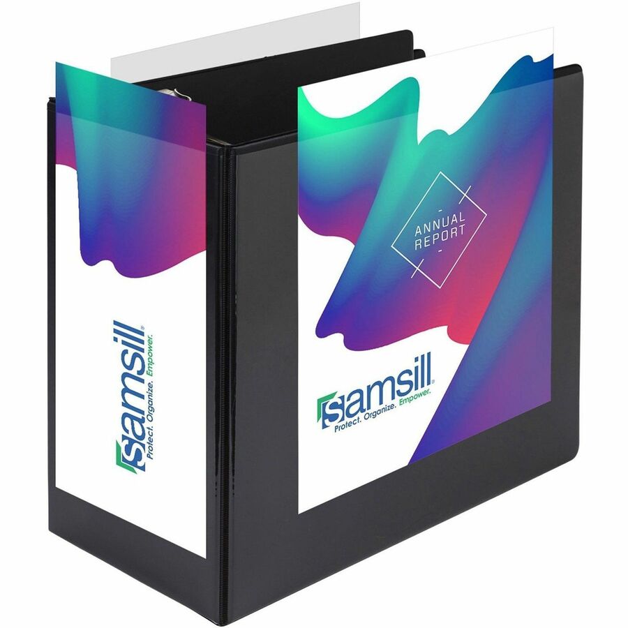 Image of Samsill® Nonstick D-Ring View Binder, 3 Rings, 6" Capacity, 11 X 8.5, Black