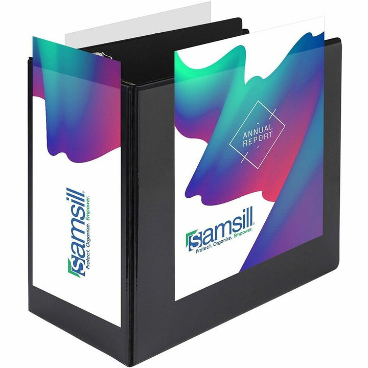 Image of Samsill® Nonstick D-Ring View Binder, 3 Rings, 6" Capacity, 11 X 8.5, Black
