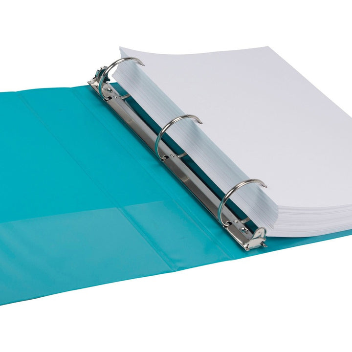 Image of Samsill® Earth's Choice Plant-Based Durable Fashion View Binder, 3 Rings, 2" Capacity, 11 x 8.5, Turquoise, 2/Pack