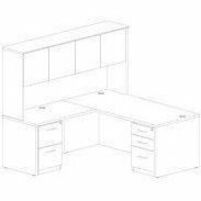 Image of Lorell Return Shell, Rectangular, 42"x24"x29-1/2", Mahogany