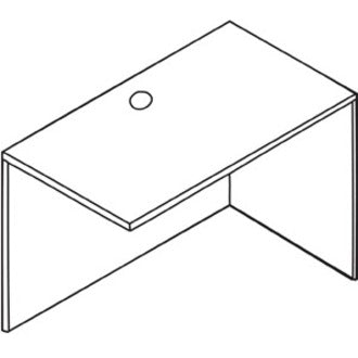 Image of Lorell Return Shell, 42"x24"x29-1/2",Cherry