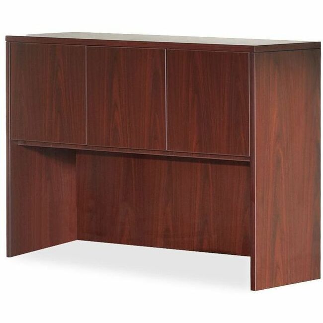 Image of Lorell Hutch, w/Doors, 60"x15"x36", Mahogany