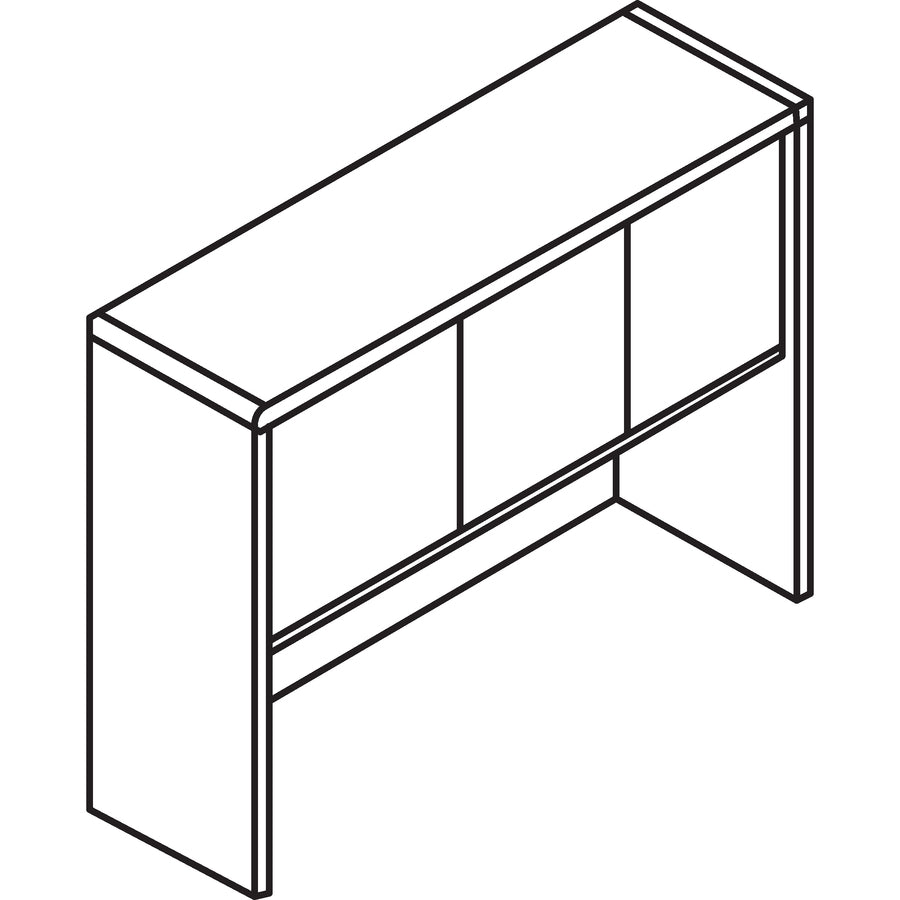Image of Lorell Hutch, w/Doors, 60"x15"x36", Mahogany