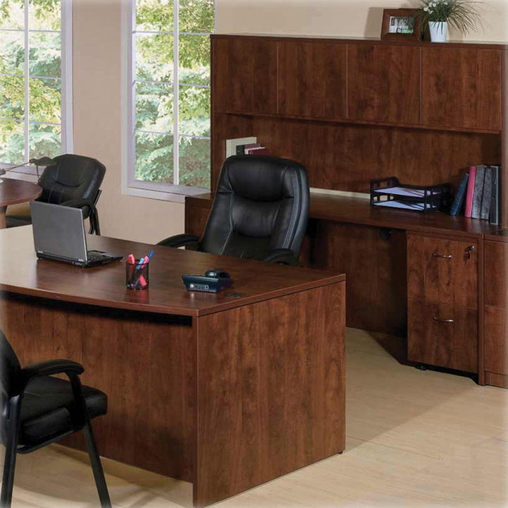 Image of Lorell Hutch w/Doors, 60"x15"x36", Cherry