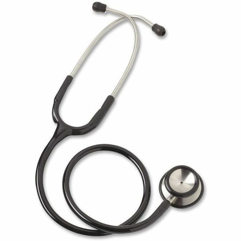 Image of Medline Stethoscope, Adult, 22", Stainless Steel/Black