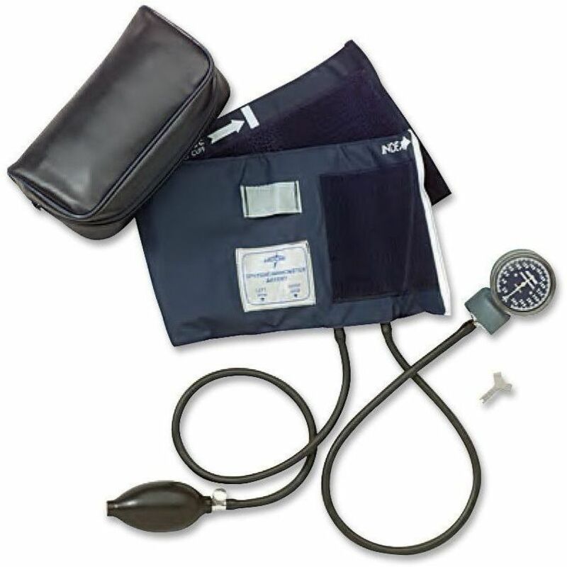 Image of Medline Sphygmomanometer, Large, Adult Handheld, Blue