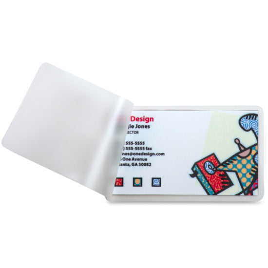 Image of Business Source Laminating Pouch, Bus Card, 5Mil, 2-1/4"x3-3/4", 100/BX, CL
