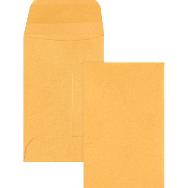 Image of Business Source Coin Envelopes, No.1, 20lb., 500/BX, 2-1/4"x3-1/2", Kraft