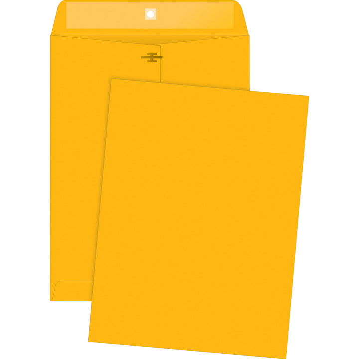 Image of Quality Park Clasp Envelopes, Hi-Bulk, 9"x12", 100/BX, Kraft