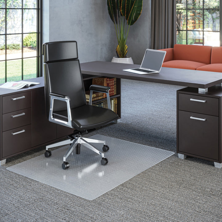 Image of deflecto® All Day Use Chair Mat - All Carpet Types, 45 X 53, Rectangle, Clear