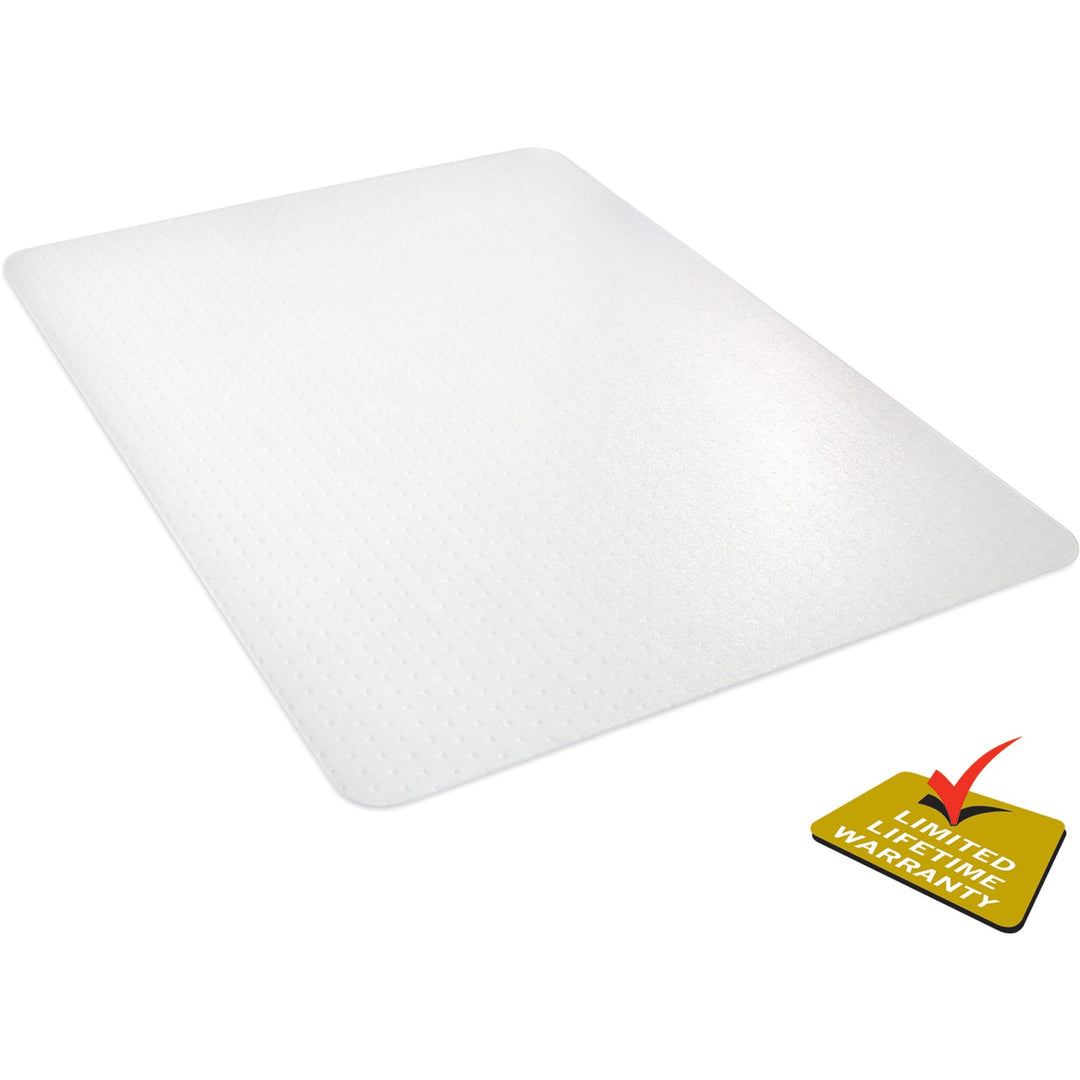 Image of deflecto® All Day Use Chair Mat - All Carpet Types, 45 X 53, Rectangle, Clear