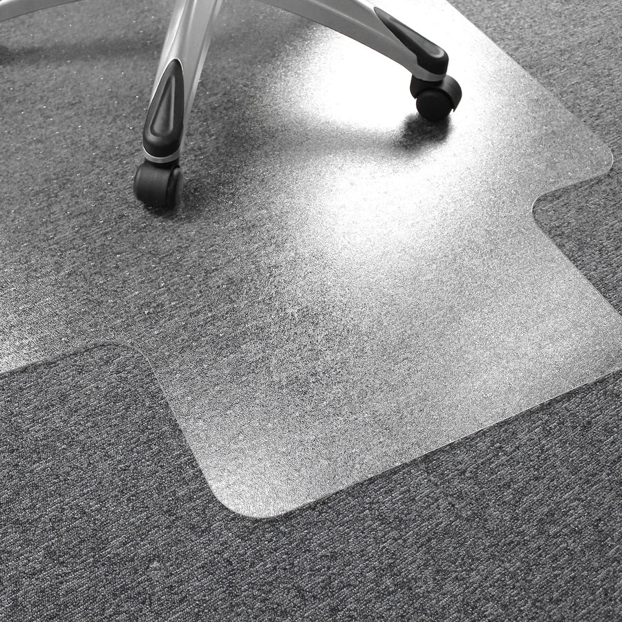 Image of Floortex® Chairmat, Low/Med Pile, Lip 12"x25", 48"x60", Clear
