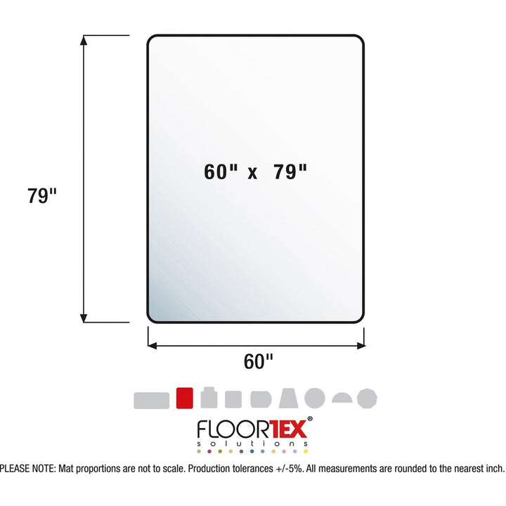 Image of Floortex® Cleartex Ultimat Xxl Polycarbonate Chair Mat For Hard Floors, 60 X 79, Clear