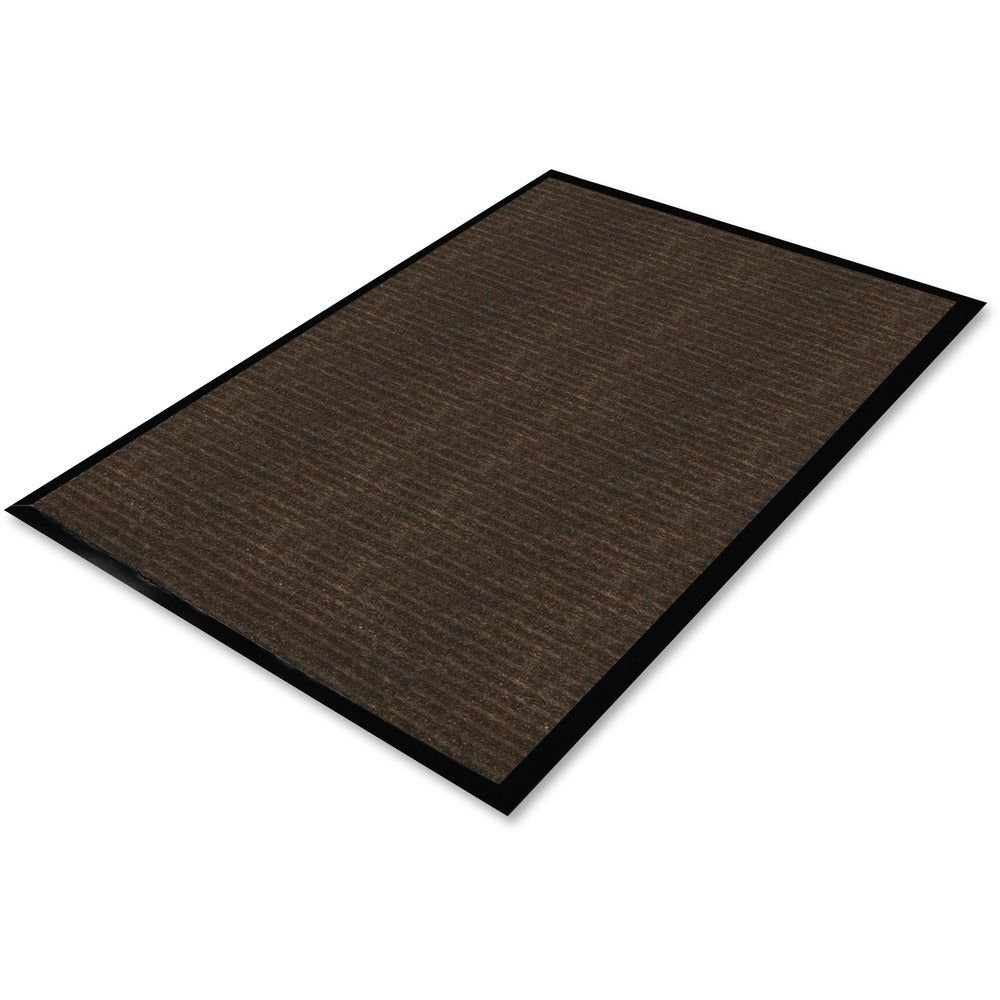 Image of Genuine Joe Dual Rib Indoor Mat, f/Hard Surface, 3'x5', Chocolate